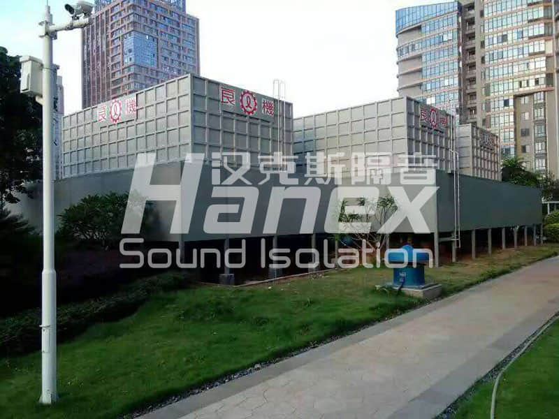 東海開發(fā)太古1期新華都生活廣場7樓冷卻塔噪音處理現場