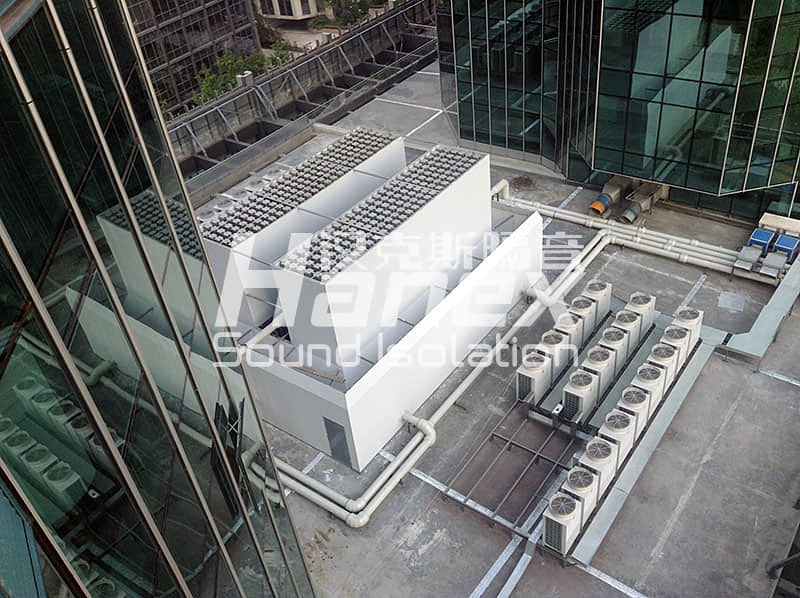 中華航空大廈風冷熱泵機組噪聲治理案例-浙江一統(tǒng)實業(yè)有限公司