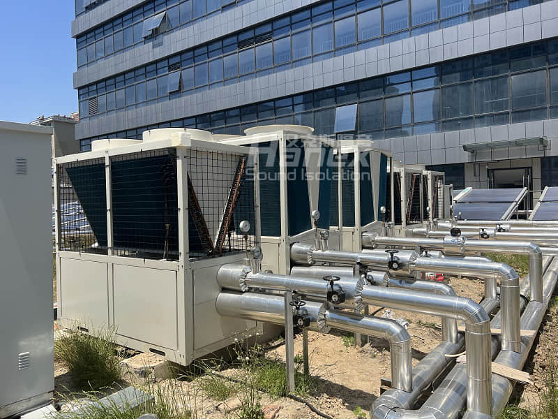 屋面空調(diào)風冷熱泵機組噪音大，影響周邊居住環(huán)境，該如何解決？